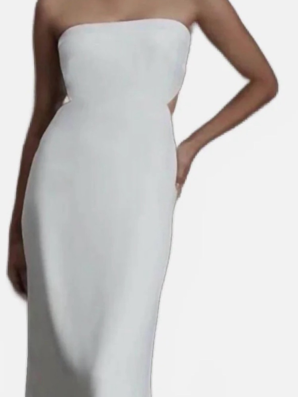 Sachin + Babi Strapless White Column Dress